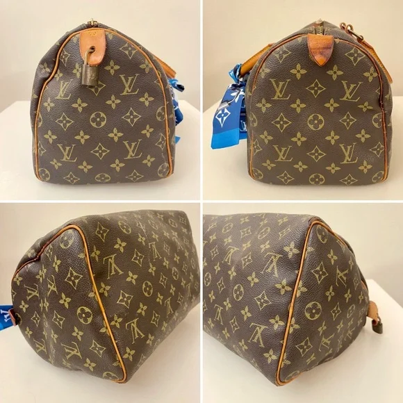 Classic "Speedy 30" Style Top-Handle Satchel - Picture 4 of 11